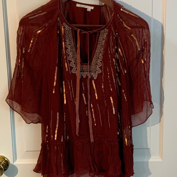 Anthropology Floreat Canalis Keyhole Top - Picture 2 of 9